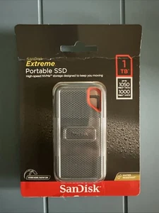 SanDisk Extreme 1TB, USB-C Tragbare Externe SSD - Schwarz (SDSSDE61-1T00-AT) - Bild 1 von 2