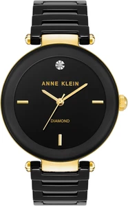 Orologio Da Donna Con Cinturino in Ceramica Con Quadrante Con Diamanti Originali - Foto 1 di 12