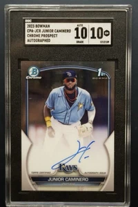 2023 Bowman Chrome 1st Junior Caminero RC Rookie Auto Autograph SGC 10/10 Rays - Bild 1 von 4