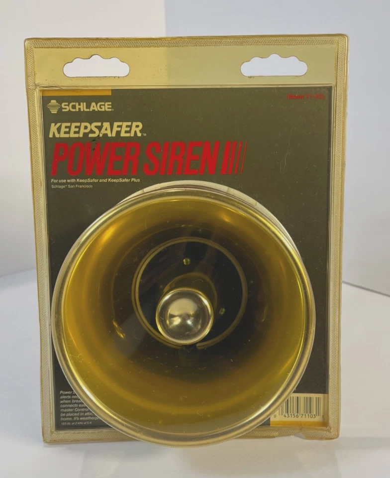 Schlage Keepsafer ~ Power Siren Security Horn ~ No 71-103 6W 8 Ohms Deal(A3) - Image 1 of 4