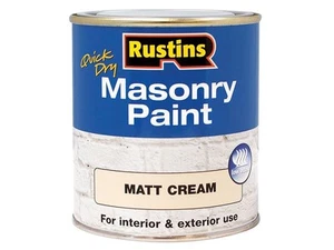 Rustins Cat Masonry Kering Cepat Warna Krim Matt 500ml - Picture 1 of 1
