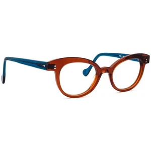 Anne Et Valentin Eyeglasses Christy 1546 Brown/Blue Cat Eye France 49[]21 140 - Picture 1 of 6