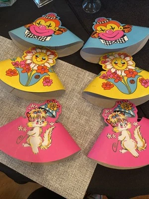 Vintage CLEVER IDEA Birthday Party Hats 6 Hats - Image 1 of 4