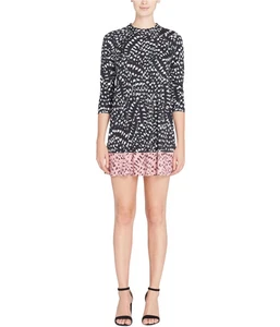Catherine Malandrino Womens Printed A-line Dress, Black, Medium - Picture 1 of 1