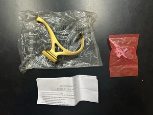 Restaurationsbeschlag RH Bistro Bad Kleiderhaken Messing lackiert gold - Bild 1 von 5