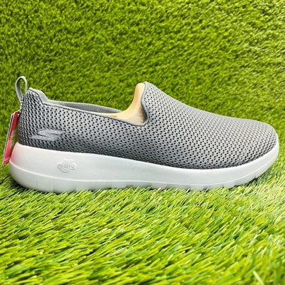 Skechers Go Walk Joy 女式 9.5D 码灰色白色跑步步行懒人鞋 — 第 1/4 张图片