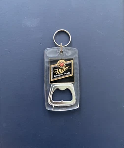 Miller Bier Flaschenöffner Schlüsselanhänger Ring echter Entwurf klar Acryl 3" KOSTENLOSER Versand - Bild 1 von 10