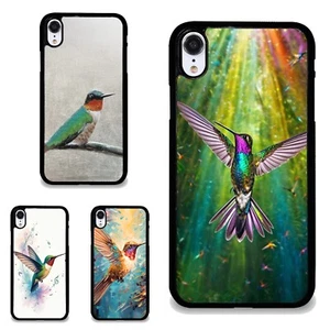 Hummingbird Ruby throated Anti Fingerprint For Apple iPhone SE 11 12 13 14 15 16 - Picture 1 of 25