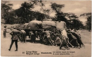 CPA Carte Postale Congo Belge Elisabethville Les premiers moyens de transport VM - Picture 1 of 2