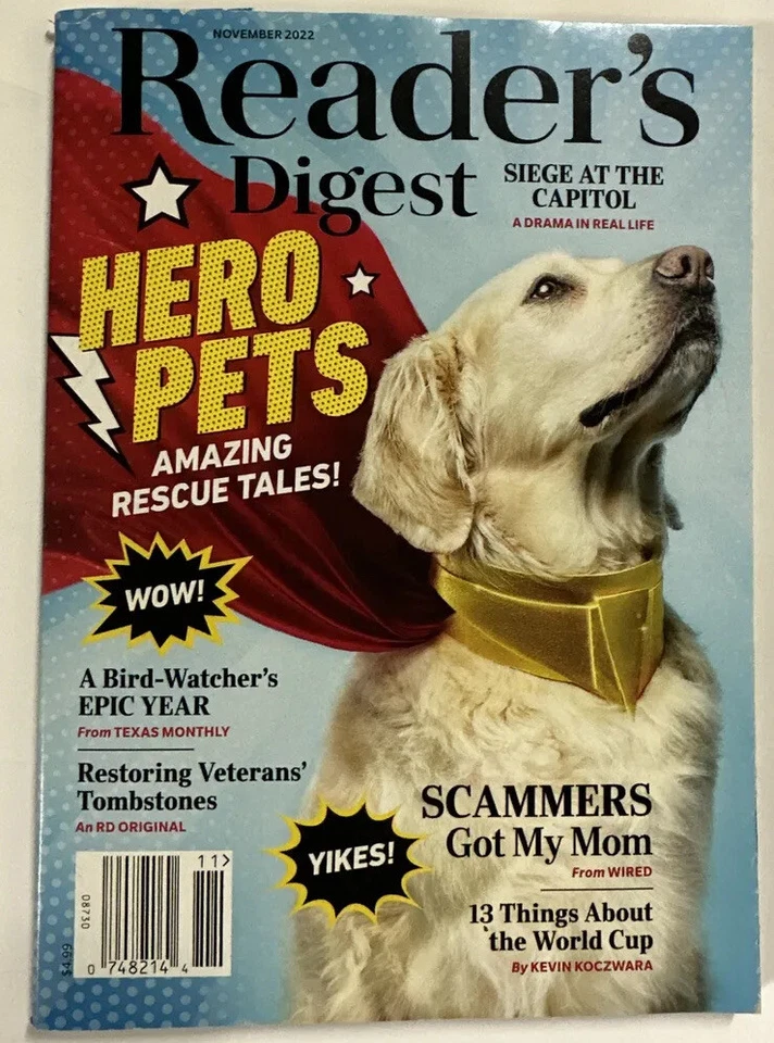 Reader's Digest November 2022  Hero Pets - Image 1 of 1