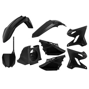 POLISPORT YAMAHA YZ125 250 02-14 COMPLETE BLACK RESTYLE PLASTIC FENDER KIT - Picture 1 of 1