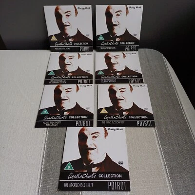 Agatha Christie Poirot DVD x 7 David Suchet Daily Mail Detective Set Pre-loved  - Image 1 of 4