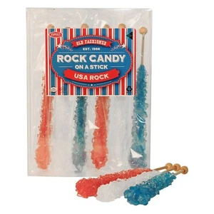 Rock Candy - Swizzle Sticks - 6 Sticks - (rot - weiß - blau / USA) - Bild 1 von 2