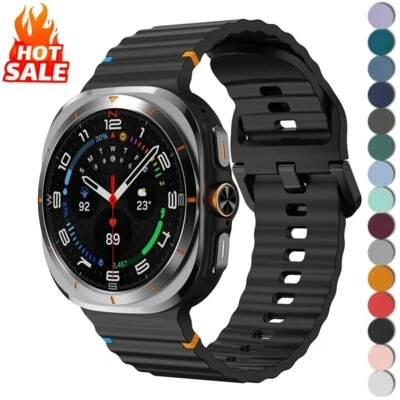 Original Strap for Samsung Galaxy Watch Ultra 47mm Silicone Watch Band 8/7/6 ✅ - Image 1 of 4