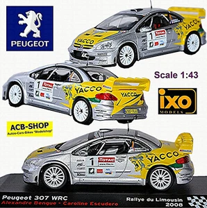 Peugeot 307 WRC Yacco Rallye De Limousin 2008 #1 A. Bengue + C. Escudero 1:43 - Imagen 1 de 5