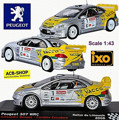 Peugeot 307 WRC Yacco Rallye Del Limousin 2008 #1 A. Bengue + C. Escudero 1:43 - Immagine 1 di 4