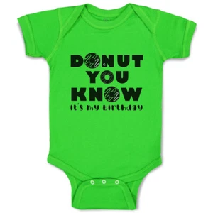 Baby Bodysuit Donut You Know It Is My Birthday Donut Style A Funny Cotton - Picture 1 of 21