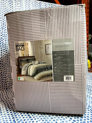 Juego de edredón Madison Park Essentials Saben King con sábanas de algodón Foto 1 de 3