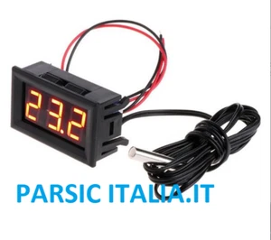 Termometro digitale di monitoraggio della temperatura a LED 12Vdc ROSSO C. SONDA - Foto 1 di 4