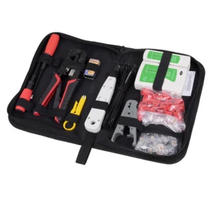Netzwerk Werkzeug Set CAT5/CAT5E Prüfer Crimpzange Reparatur für RJ45 RJ11 RJ12 - Bild 1 von 12