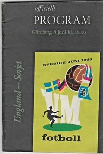 ENGLAND V SOWJETUNION / RUSSLAND ~ 8. JUNI 1958 ~ WM SCHWEDEN 1958 GRUPPE 4 - Bild 1 von 2