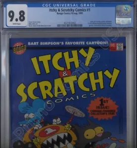 PRIMO: ITCHY & SCRATCHY #1 Bart Homer Simpsons Bongo comics 1993 NM/MT 9.8 CGC - Picture 1 of 3