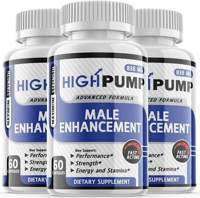 High Pump Men Pills - High Pump Male Vitality Support Supplement ORIGINAL -3Pack - Image 1 of 3