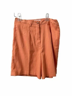 Coral Bay Golf High Waist Pleated Front Pocket Shorts 6 Polyester Spandex Preppy - Image 1 of 4