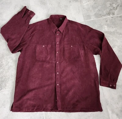 EUC! Platinum Club Microfibre maroon button down (2XL/2TG 18-18.5) - Image 1 of 4