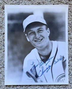 Foto autografiada firmada por Lou Stringer de 8x10 de los Chicago Cubs - Imagen 1 de 2