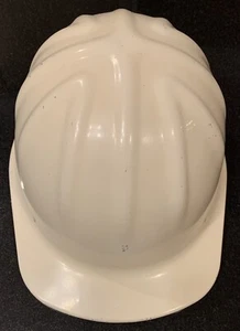Vintage McDonald T White Aluminum Mining Hard Hat Helmet With Insert USA - Picture 1 of 11