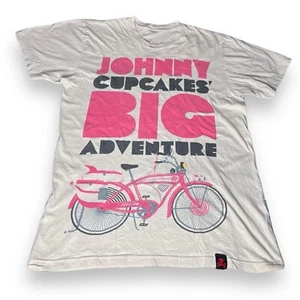 Johnny Cupcakes Big Adventure Bike Graphic Beige Kurzarm Shirt Herren Gr. M - Bild 1 von 8