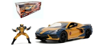 MODELLINO AUTO STATICO JADA TOYS CHEVROLET CORVETTE MARVEL X-MEN GIALLO/BLU 1/24 - Immagine 1 di 4