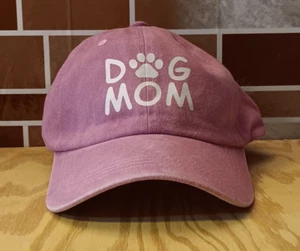 Pink DOG MOM Baseball Cap White Lettering Adjustable Pup Puppy Hat New No tags - Picture 1 of 2