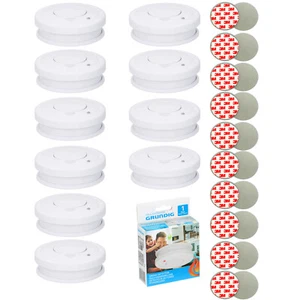 10x Grundig Smoke Detector 85 DB Incl. 9V Batteries + Magnetbefestigungen En - Picture 1 of 4