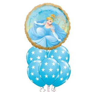 Cinderella Party Supplies Princess Balloon Party Pack Birthday Girl Disney Blue - Picture 1 of 3
