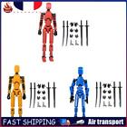 1 Set Multi-Jointed Movable Robot 3D Mannequin 13 Action Figure (Black Red) FR