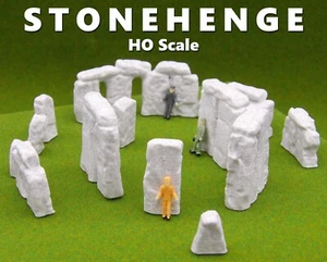 Monumento Prehistórico Stonehenge a Escala HO - 3D Ferrocarril Diorama 12 Piezas Paisaje - Imagen 1 de 12