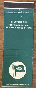 Vintage Gulf & South American Steamship Co Matchbook Cover Ad New Orleans a0398 - Picture 1 of 2
