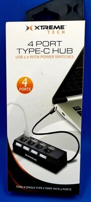 4 Port Type-C Hub ● USB 2.0 with Power Switches - Image 1 of 4