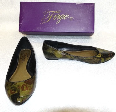 Zapatos planos para mujer Fergie Gina con estampado de cilantro estilo Ur sin cordones talla 6,5 Foto 1 de 4