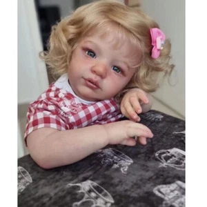 Lovely 30inch Painted Toddler Reborn Doll Finished Baby Girl Cloth Body Handmade - Picture 1 of 3