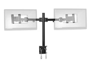 Monmount Dual Monitor Arm LCD194 Desk Clamp Screen Holder - 27" Max - Picture 1 of 4