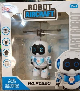 PXC ROBOT AIRCRAFT HELICOPTER FLYING ROBOT TOY MINI DRONE INFRARED INDUCTION - Picture 1 of 9