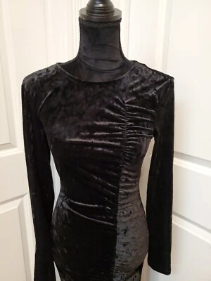 future collective black velvet dress size S NWT - Image 1 of 4