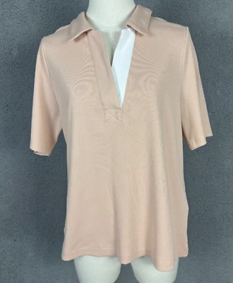 Top polo acanalado manga codo On 34th para mujer mezcla de algodón tostado XL NUEVO CON ETIQUETAS. Foto 1 de 4