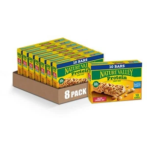 Nature Valley Chewy Protein Granola Bars Salted Caramel 10 Count 8 Boxes - Picture 1 of 6