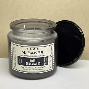 SWEET SANDALWOOD Candle M BAKER 14 oz Colonial Candle 2-Wick Jar Candle - Picture 1 of 5
