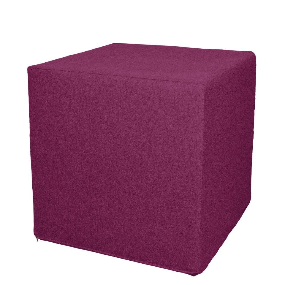 Akustik Sitzhocker Sitzwürfel Hocker Quader Wohnzimmer Büro mit Wollfilz Bezug - Bild 1 von 1