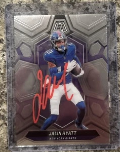 Jalin Hyatt 2023 Panini Prizm Rookie RC Card Autografo Firmato Giants COA - Foto 1 di 2